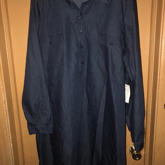 Women’s Denim Shirt Dress - Picture 4 of 5